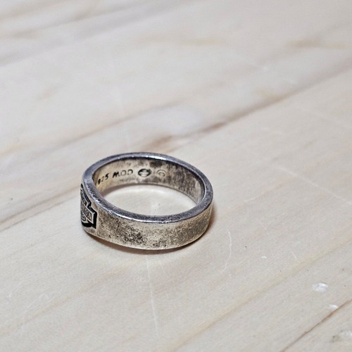 Vintage Sterling Silver Harley Davidson Motor Cycles Classic Shield Ring Size 8 - Picture 3 of 6