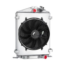 3row Radiator Shroud Fan For Ford Street Rat Rod High Boy Chevy V8 Engine 1932