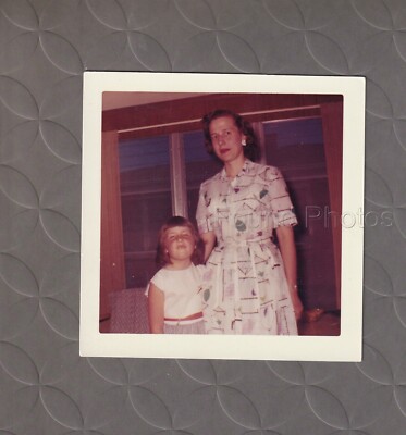 Found Photograph Color Original Angry Mom with a bratty kid H163