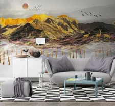 3D Golden Valley ZHUA6526 Wallpaper Wall Murals Removable Self-adhesive Zoe