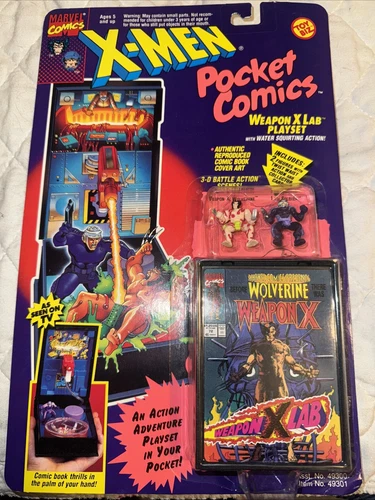Vtg 1994 Toy Biz Marvel X-Men Weapon X Lab Playset MOC Pocket Comics Great Cond.