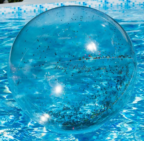 Großer aufblasbarer Wasserball / Beachball "Glitzer" Style Pool toy ~55 cm - Bild 3 von 6