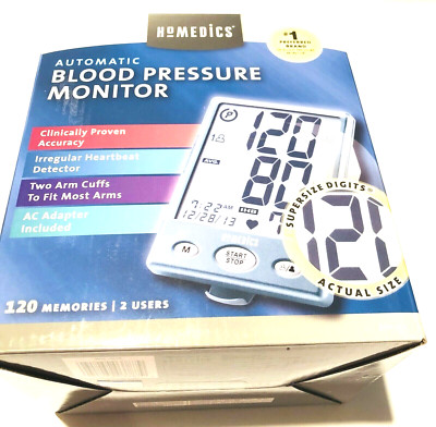 Homedics Automatic Blood Pressure Monitor Model BPA 201B 2 Users Std and LG Cuff