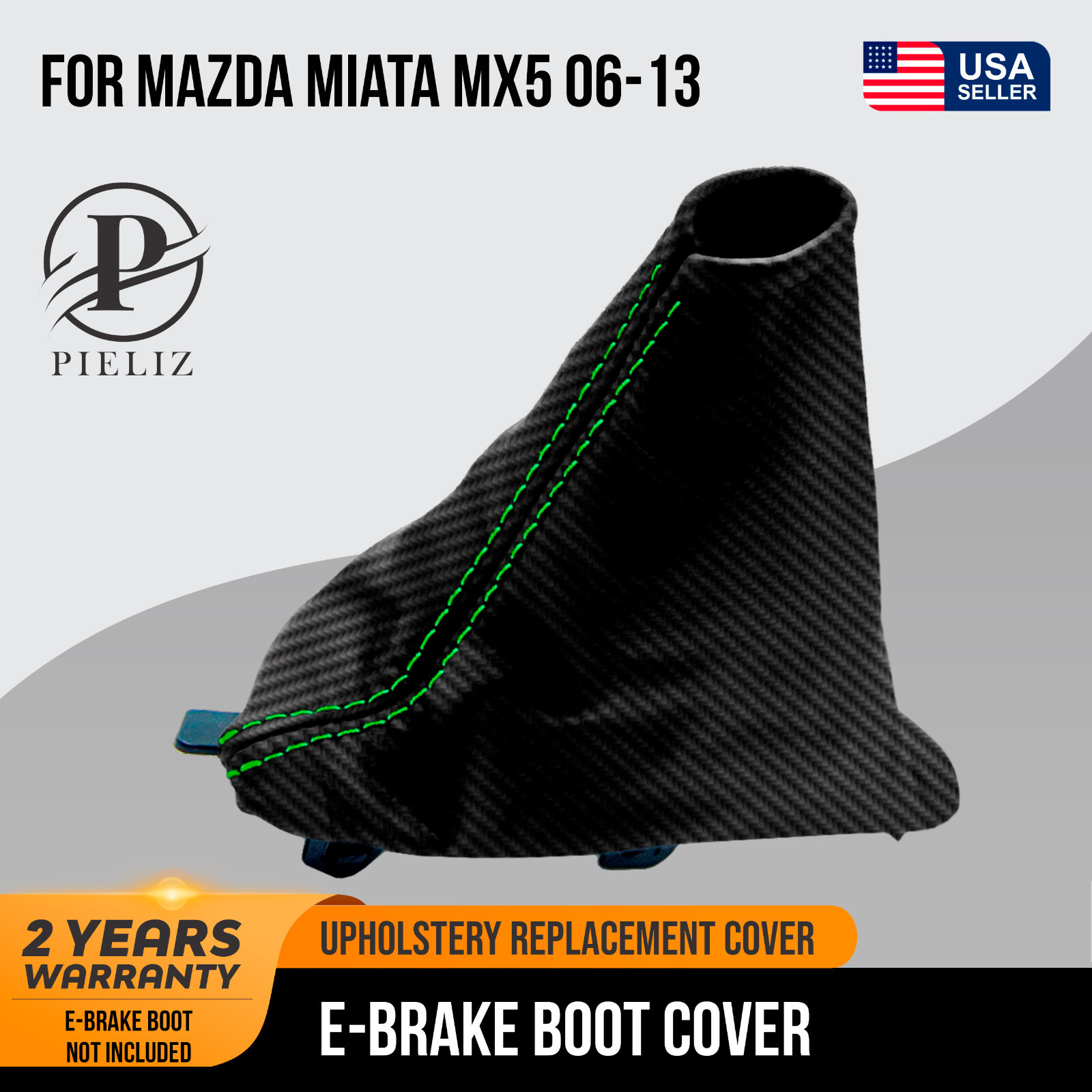E Brake Boot Cover PVC Carbon Fit for Mazda Miata MX5 0613 Green