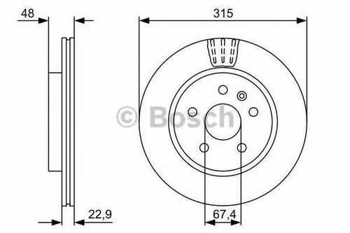 BOSCH REAR AXLE BRAKE DISCS + PADS SET for OPEL INSIGNIA Saloon 1.4 2011-2017 - Picture 2 of 8