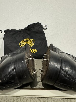 VINTAGE FootJoy Classics Black ALLIGATOR saddle golf shoes