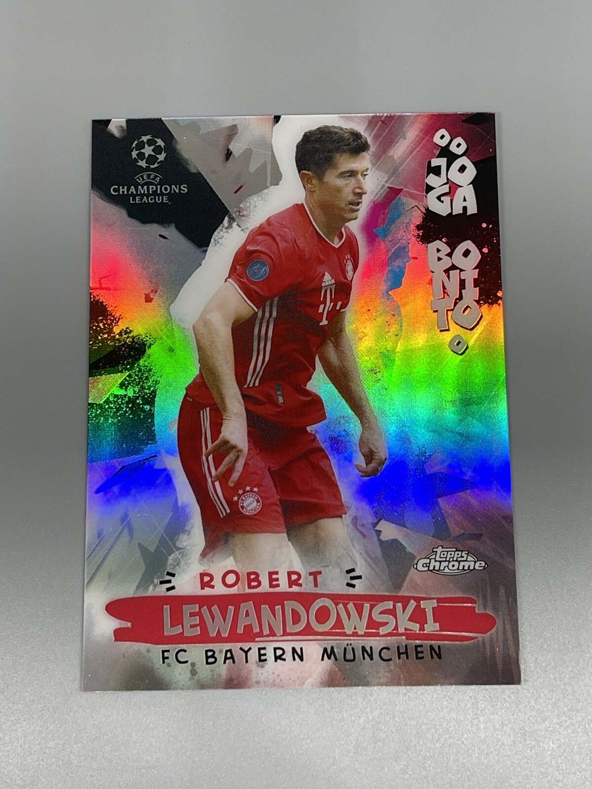 Robert Lewandowski 2020-21 Topps Chrome Champions League Joga Bonito Refractor