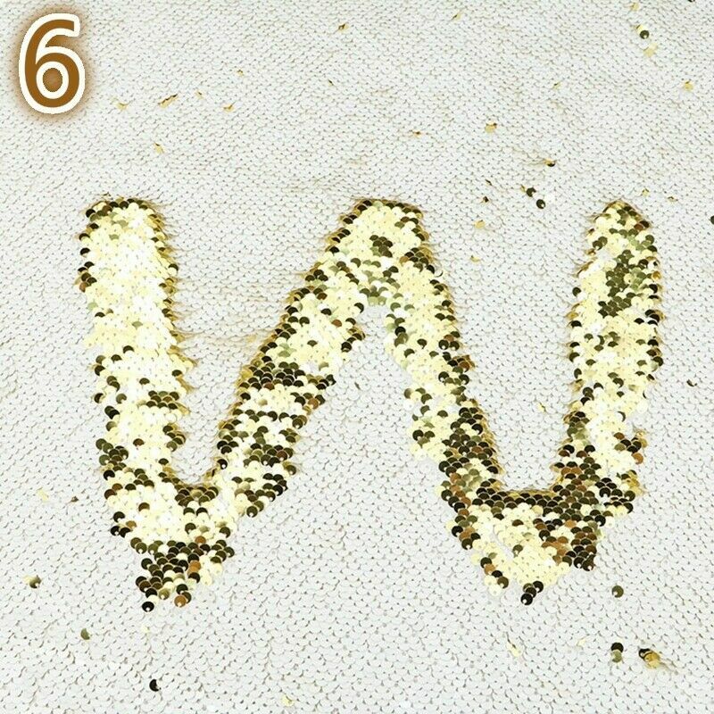 Relaxdays Federa Paillettes Reversibili Bicolore, Copri-Cuscino Sirena, Decorativo, Nero-Argento - Foto 10