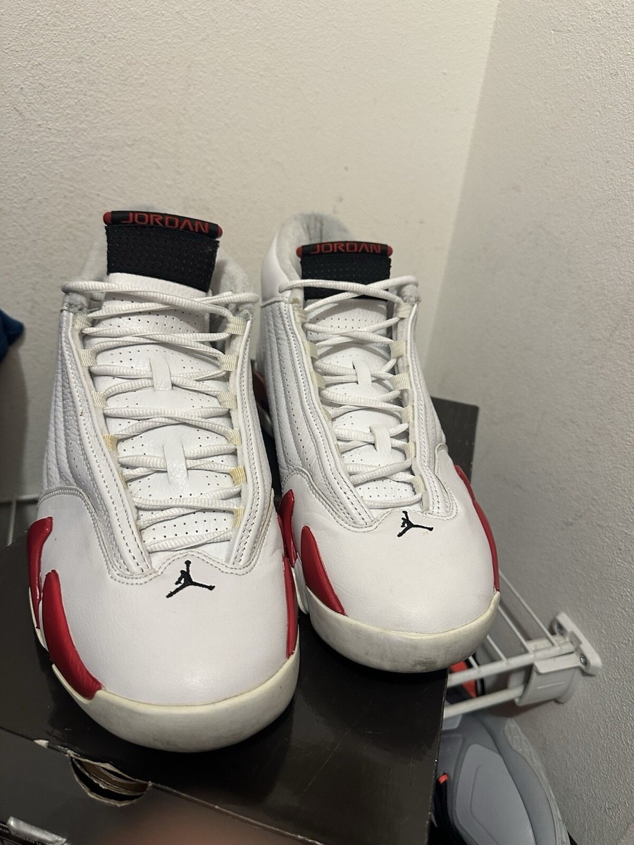 Nike Air Jordan 14 XlV Retro White Red Candy Cane Size 13 311832