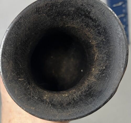 Antike geschnitzte Kelchvase oder Kelch aus Holz Handarbeit 11 Zoll hoch - Bild 8 von 10
