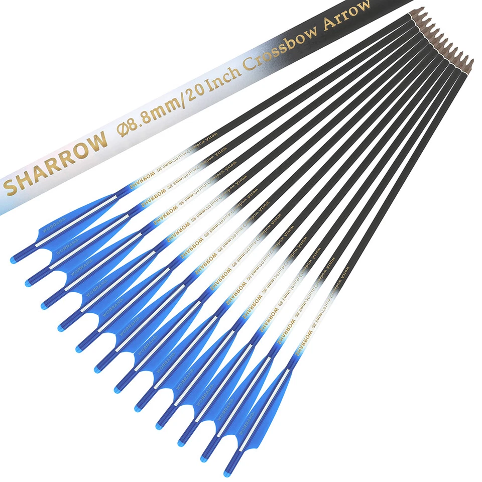 16" 17" 18" 20" 22" Carbon Bolts Archery Arrows 4" Vanes Mini Bow Hunting Target - Image 3 of 4