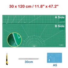 Self-Healing Double-Sided Cutting Mat for Craft Sewing Hobby-11.8" x 47.2" Board