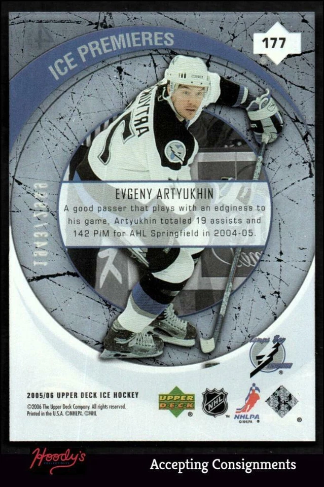2005-06 Upper Deck Ice #177 Evgeny Artyukhin RC 1943/2999 ROOKIE LIGHTNING - Image 2 of 2
