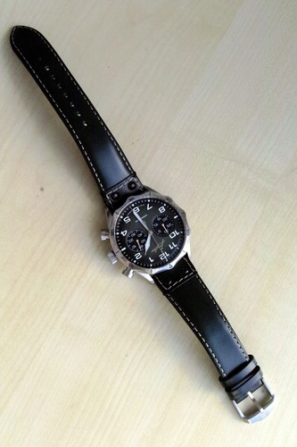 JUNGHANS Herren Uhr Meister Pilot Chronoscope Green Ref. 27/3492.00 NEW FULL SET - Bild 7 von 11