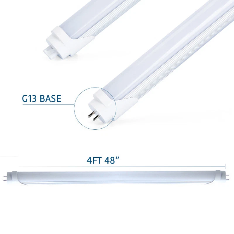 10-100 PACK LED G13 4FT 4 Foot T8 Tube Light Bulbs 22W 6000K MILKY OR CLEAR LENS - Image 2 of 4