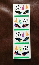 2 x 6" MRS GROSSMAN STICKERS: SOCCER PLAYERS VINTAGE 1994 *