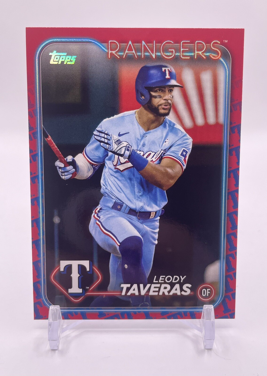 Leody Taveras - 2024 Topps Series 1 Team Color Border Variation Logo SP No. 199