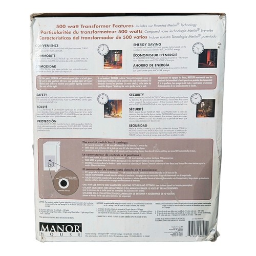 500W Low-Voltage Garden Landscape Lighting Transformer 12VAC Timer Motion Sensor - Picture 4 of 5