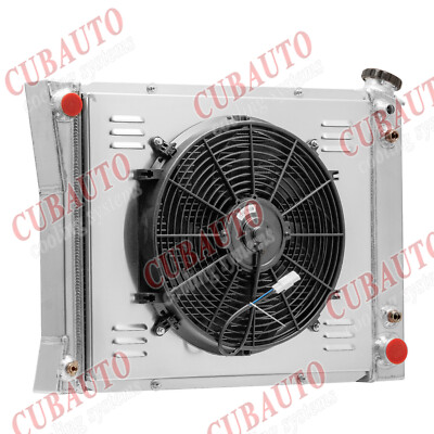 #ad For 1985 1986 GMC C1500 K1500 4.3L V6 GAS AT 4Rows Aluminum RadiatorShroud Fan $251.30