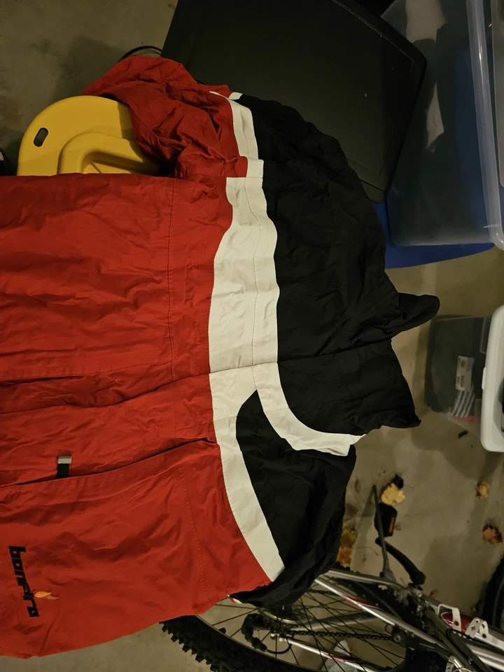 Bonfire Full Zip Snowboard ski Jacket. Red white Black X Large Unisex — 第 2/4 张图片