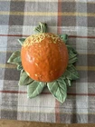 Vintage McCoy Pottery Fruit - Orange Wall Pocket Vase Early 1950's
