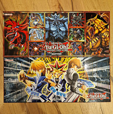 2x Original Yu-Gi-Oh! Spielmatte Playmat Konami Kaiba Yugi Slifer Red Dragon