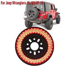 For Jeep Wranglers JK JKU 07-18 Spare Tire Brake Light LED Red Third Brake Light