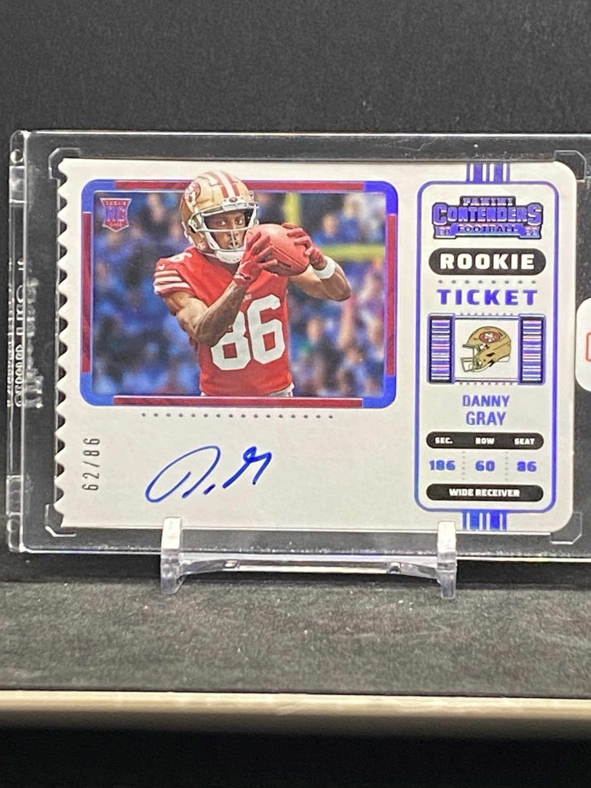 Danny Gray Panini Contenders #112 Variation-Autograph-Ticket Stub