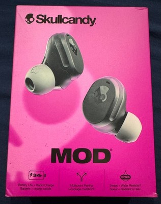 NEW Skullcandy Mod True Wireless Bluetooth Earbuds   34hr Battery, Mic, IP55