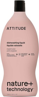 ATTITUDE Dish Soap, EWG Verified, Plant-Based & Vegan Dishwashing Liquid