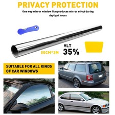 1pcs 35 Vlt Car Window Tint 20 Roll Privacy Heat Reject Uv Block Wtool Silver 1pcs 35 Vlt Car Window Tint 20 Roll Privacy Heat Reject Uv Block Wtool Silver