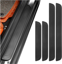 4x For Jeep Accessories Rubber Car Door Scuffs Sill Cover Step Protector Black