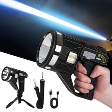 Spotlight 2000000 Lumens, 6 Modes Super Bright Rechargeable Spotlight Flashli...