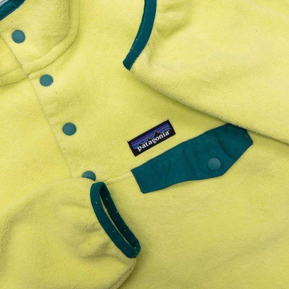 Suéter polar Patagonia Synchilla verde lima a presión T para mujer XS Foto 2 de 4