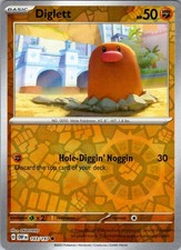 Diglett OBF 103/197 C Reverse Holofoil Obsidian Flames Pokemon Card NM