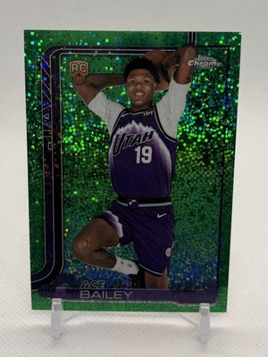 2025-26 Topps Chrome Update Ace Bailey #155 Image Variation Green Speckle /99