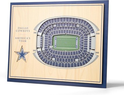 NFL 5-Layer StadiumView Wall Art Stadium Map Wooden Decor Plaque