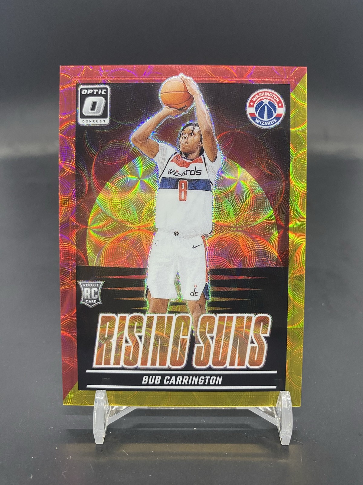 2024-25 Panini Donruss Optic Bub Carrington RC Red Gold Rising Suns /99