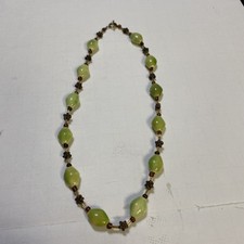 Green Ceramic Bead Necklace 18 Inches