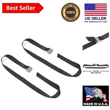 Heavy-Duty Cam Buckle Lashing Straps 1.5in x 4ft - 2 Pack, 300 lb Capacity