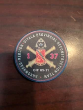 Challenge Coin 1-37 Field Artillery OIF 09-11 Non-Metallic