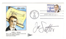 Joseph Joe Sutter Signed Cover / Autographed Father of the 747 Aircraft Engineer