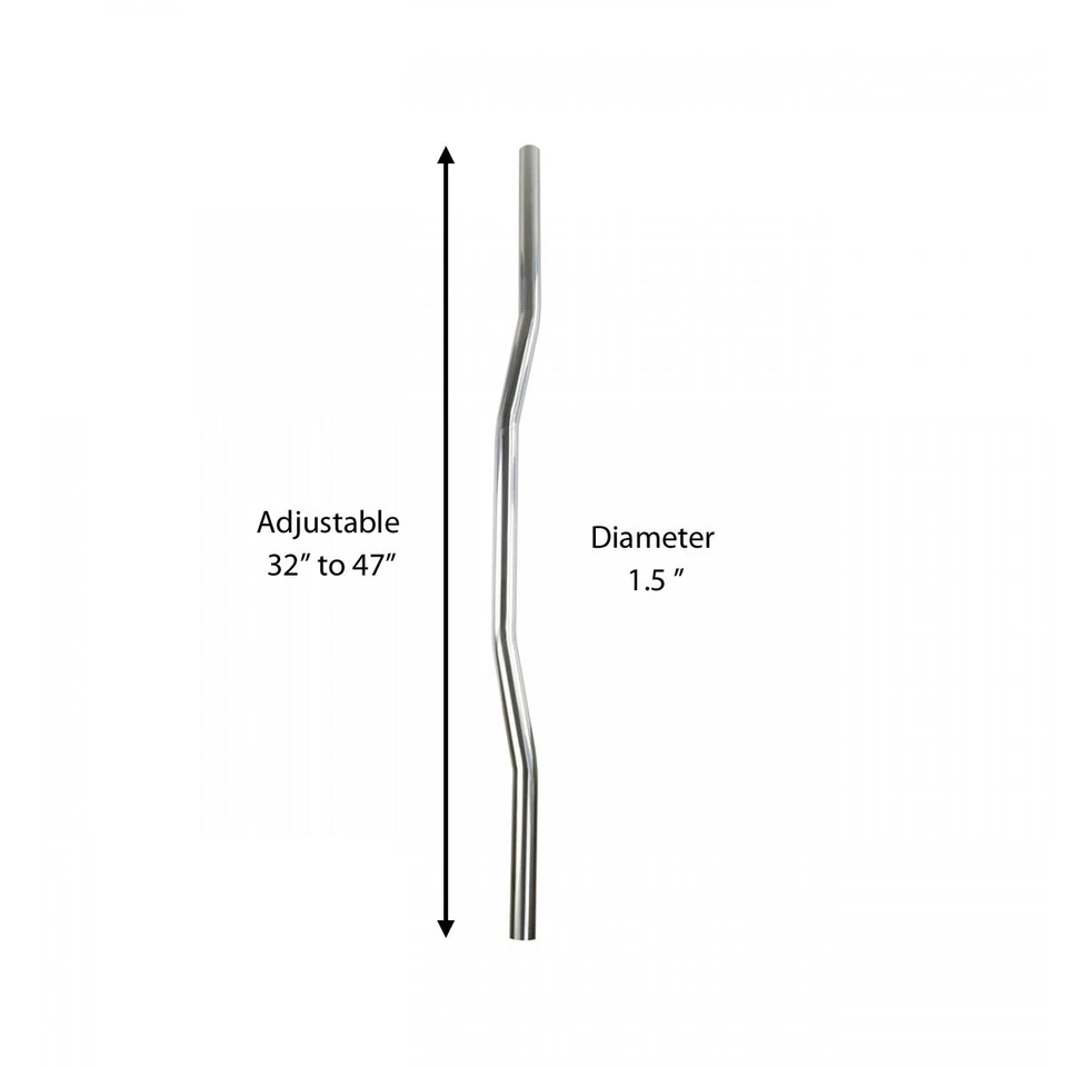 Chrome Z Flush Pipe for High Tank Pull Chain Toilets Renovators Supply - Image 2 of 4