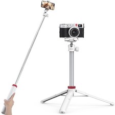 ULANZI MT-44 Extendable Phone Tripod, 59" Selfie Stick Portable Vlog WHITE