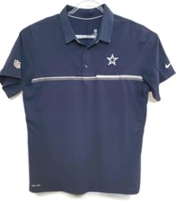 Dallas Cowboys Shirt Mens XL Navy NFL Football Nike Dri-FIT Polo On Field Star