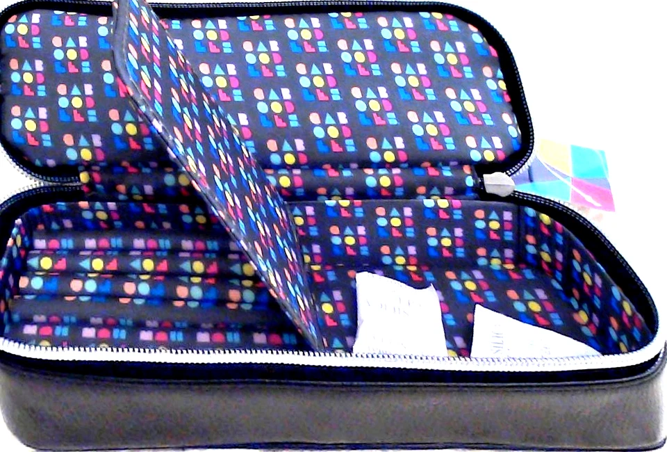 Organizador de joyas/cos de imitación Caboodles 2 cremalleras forradas NUEVAS CON ETIQUETAS Foto 4 de 4