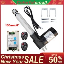 Heavy Duty 6" Linear Actuator 6000N 1320lbs 150mm DC 12V +Controller Brackets CL