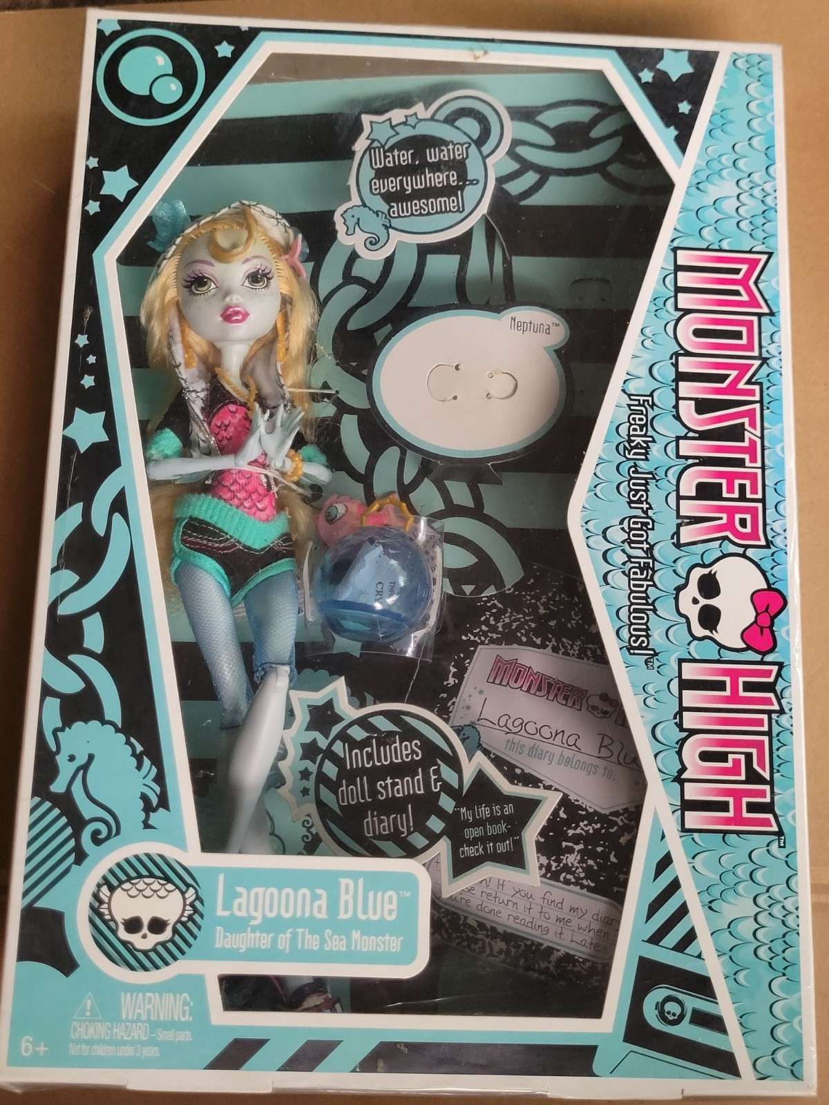 2009 Monster High First Wave Lagoona Blue Doll With Neptuna