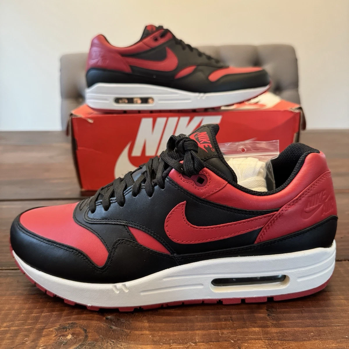 スニーカー NIKE AIR MAX 1 PREMIUM QS BRED 27.5 Nike Air Max 1 Premium Bred for Sale | Authenticity Guaranteed | eBay