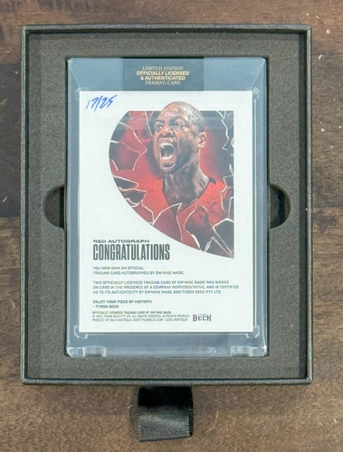 2025 Tyson Beck x DWYANE WADE #3 Red On Card Auto Autograph /25 - Picture 2 of 3